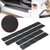 Achterbumper - Bumper - Instaplijsten Auto - Autodeur sticker - Autolijst Beschermer - Autodeur instaplijst - Beschermfolie - Folie - Wrap - Universeel - Carbon Zwart