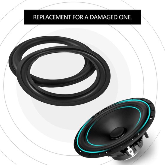 5''/4'' Speaker Schuim Surround Reparatie Kit, Subwoofer Rand Woofer Reparatie Deel Vervanging voor Luidspreker Reparatie of DIY(4 Inches