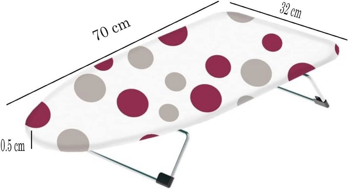 Klein Strijkplank met Vouwpoten - Compact en Antislip