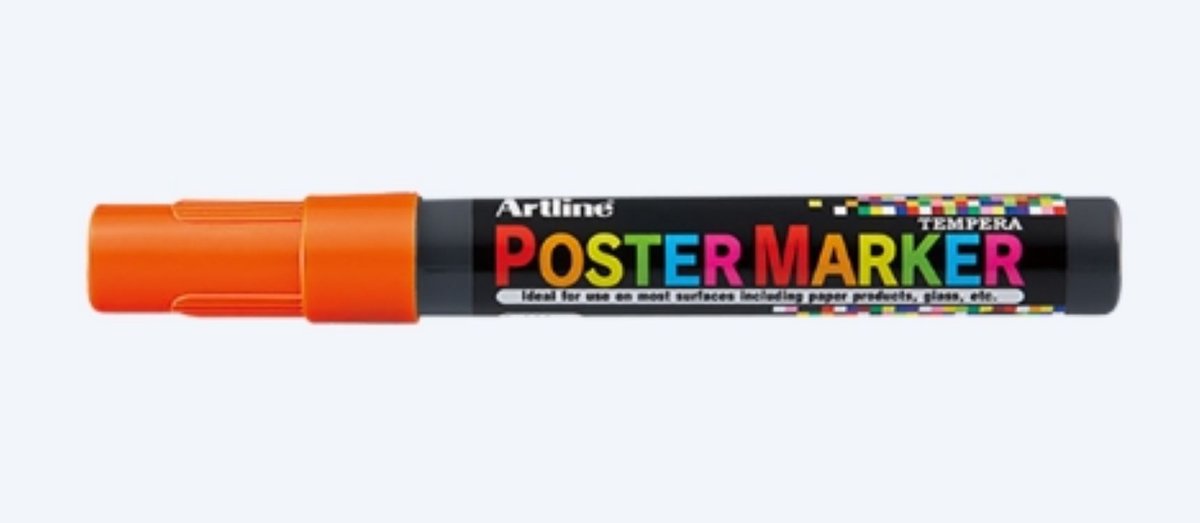 Artline - Poster Marker Tempera 4 mm - oranje - 1 doos met 12 stuk