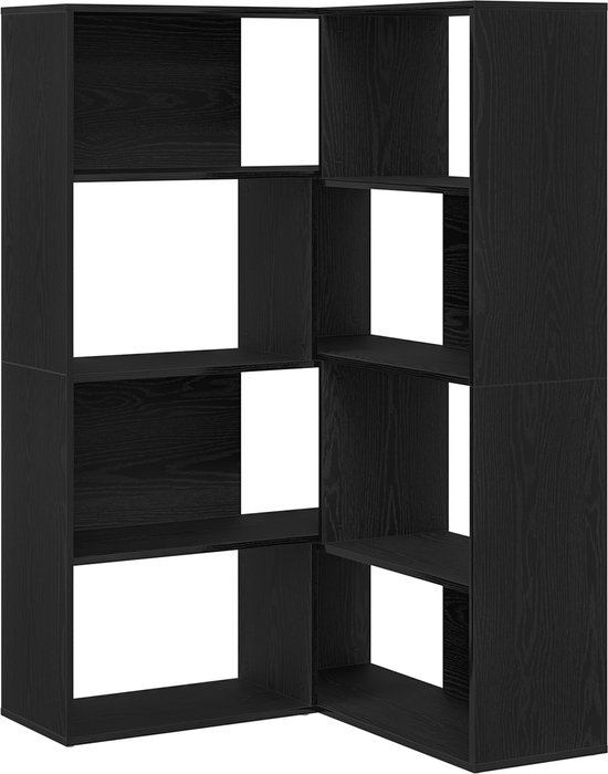 vidaXL Boekenkast Zwart eiken 60 x 30 x 118 cm Bewerkt hout