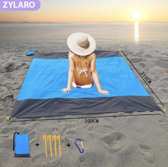 Couverture de pique-nique imperméable ZYLARO XXL – 210 x 200 cm – Serviette de plage