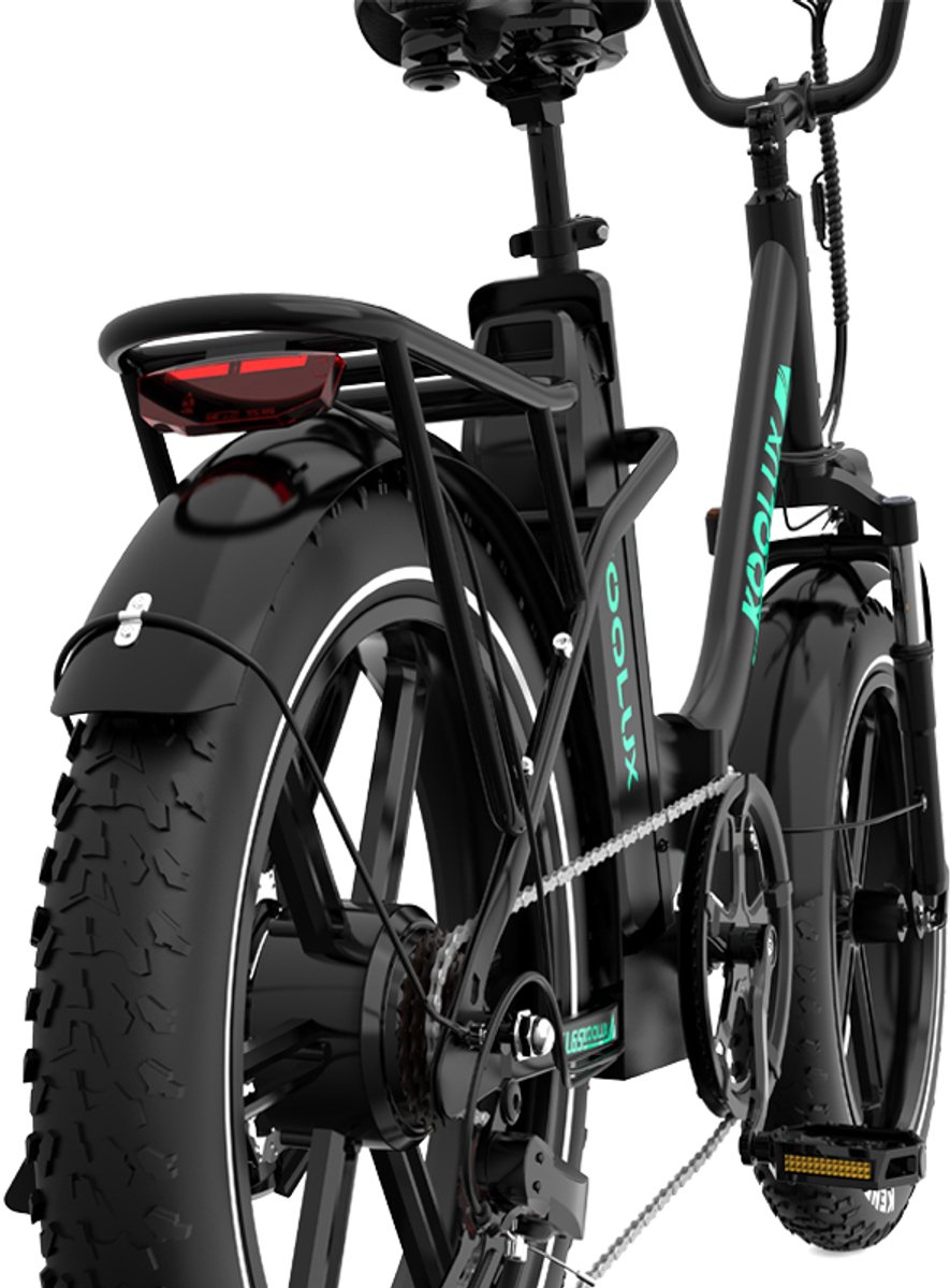 KOOLUX | KL6S Elektrische Vouwfiets | E-Bike | 20x4.0 Inch banden | 48V 15.6Ah 750Wh Lithium Accu | 250W Motor | Maximaal snelheid 25km/u | Maximaal bereik 120km | 7-speed versnellingen | LCD Scherm | Zwart | Gratis Rijklaar Bezorgd – foto 6
