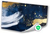 Abstract kunstwerk met gouden accenten - Abstract muurdecoratie - Poster vegen - Abstract expressionisme - Design posters - Muurdecoratie - poster 70x50 cm