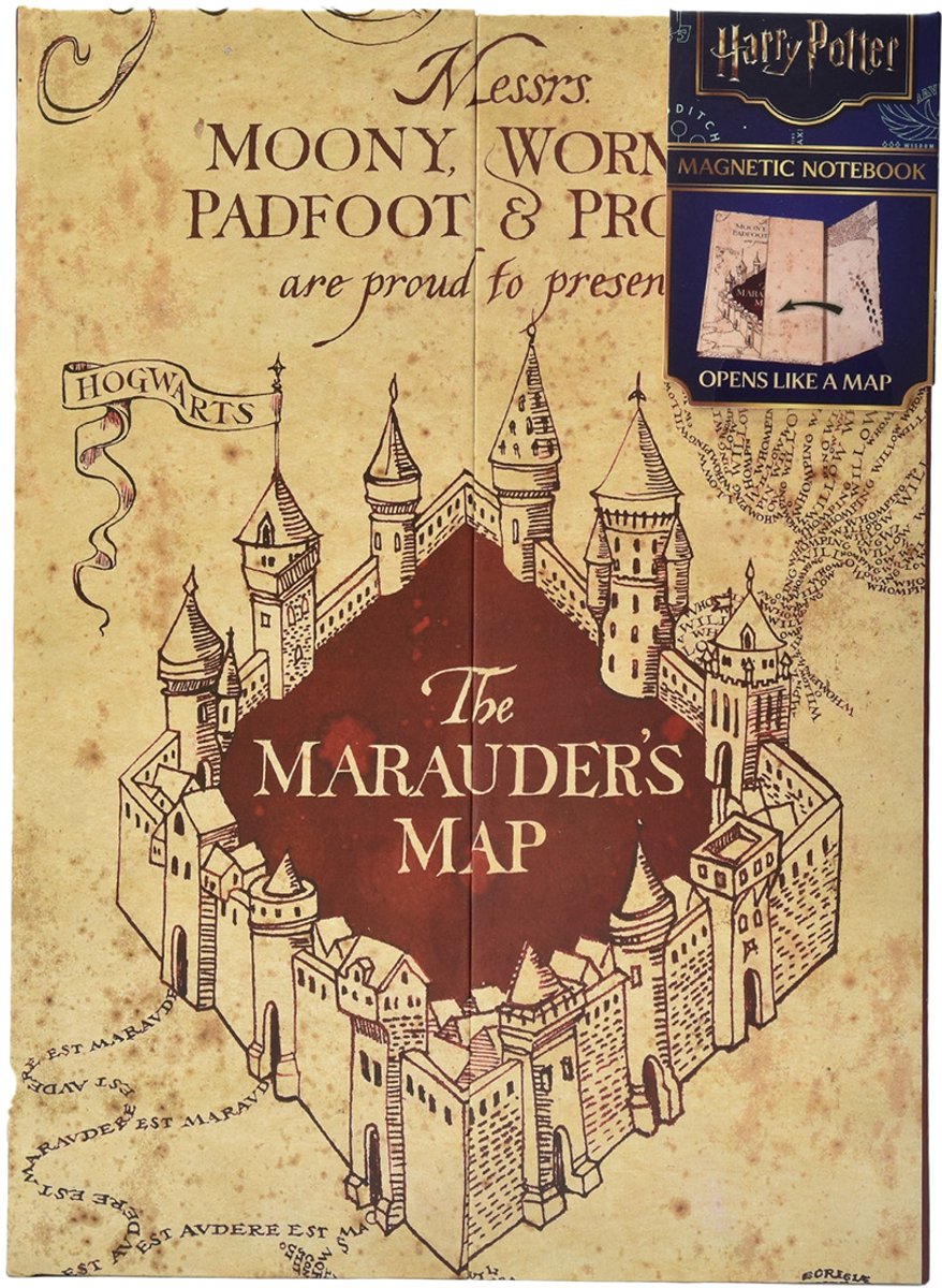 Harry Potter - notebook A5 - Marauder's Map - magnetisch sluiting