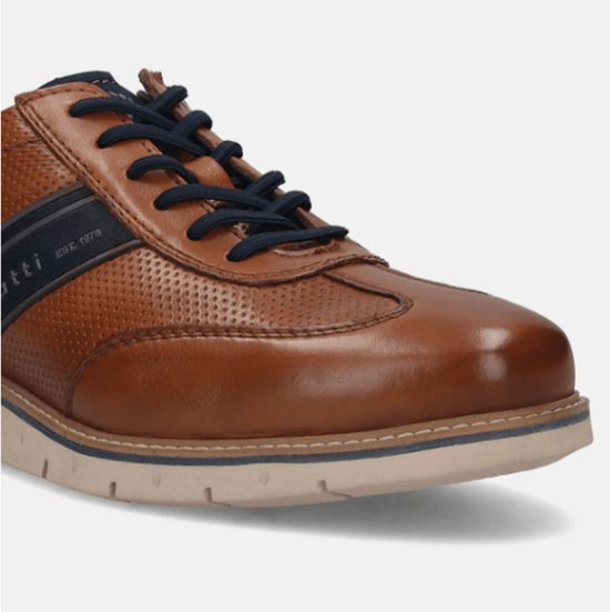 Bugatti Stijlvolle blauwe suède heren veterboot Blue Heren