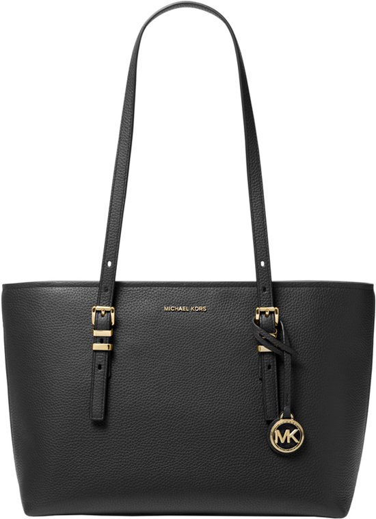 Michael Kors Medium Shopper Femme - Sac bandoulière - Cuir - Quinn - Zwart