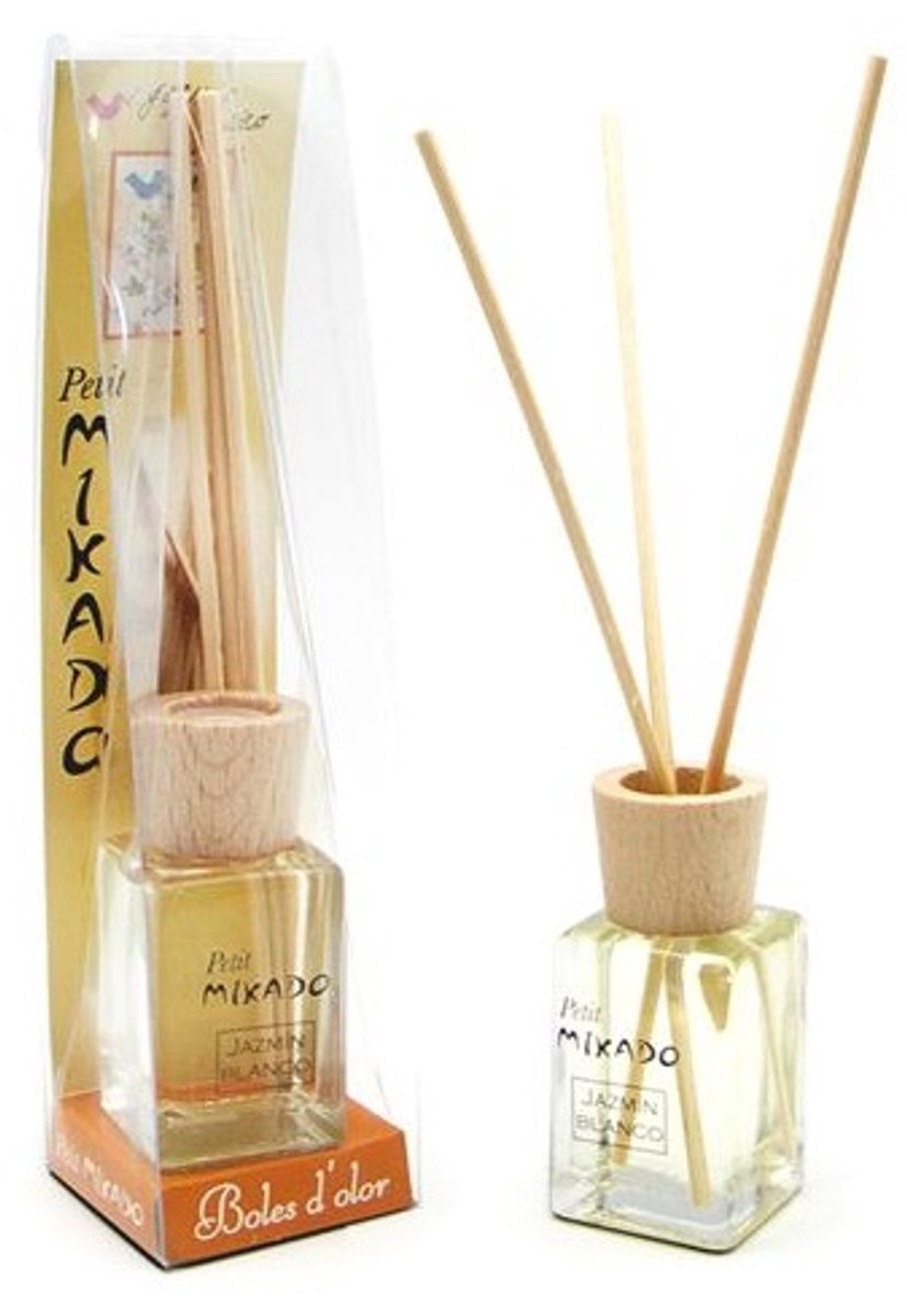 Geurstokjes - Witte Jasmijn - Boles d'Olor - Mikado Petit - Mini 17 ml.