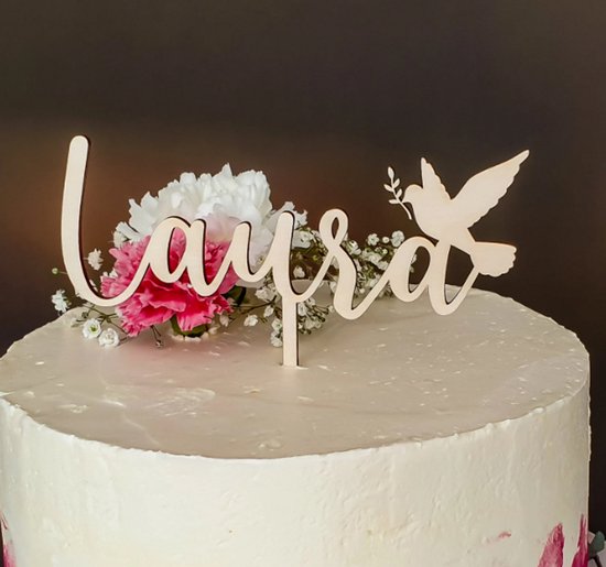 Gepersonaliseerde verjaardag bruiloft doop taart topper/ sinterklaas / Houten Liefde Hart Naam Volledig Aanpasbaar/ cake topping/ bruiloft topping/taart topper