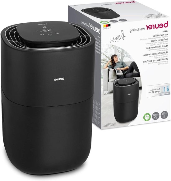 200 luchtbevochtiger – energiezuinig – 3 niveaus – 30m²