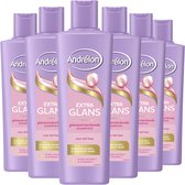Andrélon Shampoo - Extra Glans - verrijkt met zijde-extract en vitamine C - 6 x 250 ml