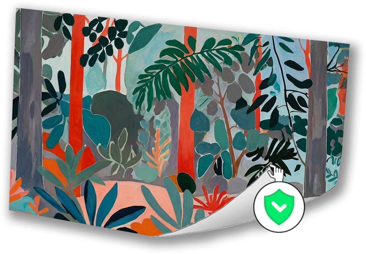 Kleurrijke abstracte natuurillustratie - Natuur poster - Posters planten - Abstracte kunst