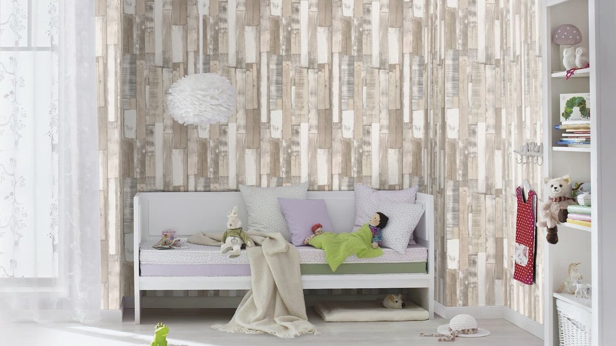 Vintage Verouderd Sloophout Behang – Landelijke Woodlook
