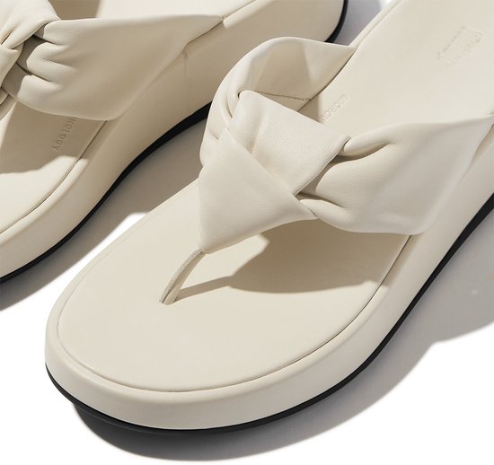 FitFlop F- Mode à plateforme en cuir souple Mode Knot BEIGE - Taille 38