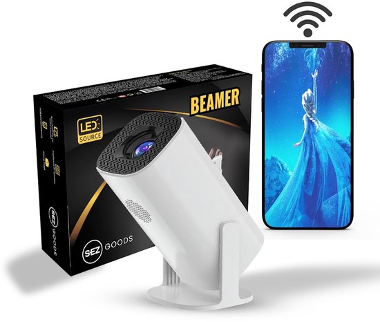 SEZGoods S2 Smart Mini Projector – Compacte Beamer met Android 11 - 160 Lumen