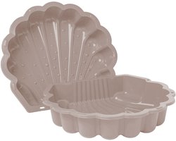 Zandbak schelp pastel licht roze 2-delig88 x 77cm x 36 cm SwingKing Zandbak / waterbak met deksel