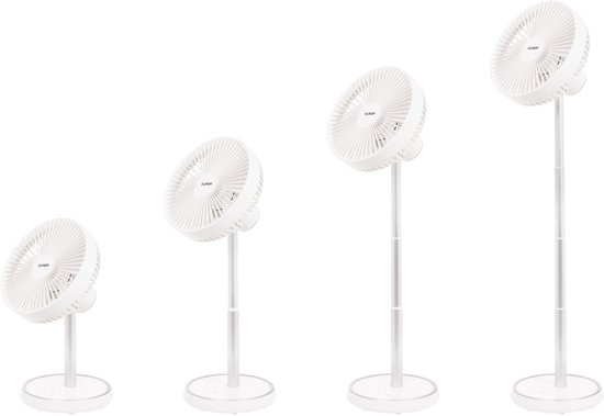 Eurom Vento Draadloze Telescopische Ventilator Compact Snoerloos Makkelijk Verplaatsbaar
