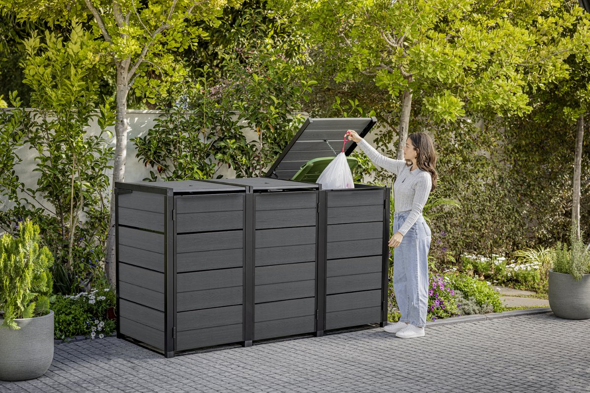 Keter Hide Away Containerberging - 3x 240L - Antraciet