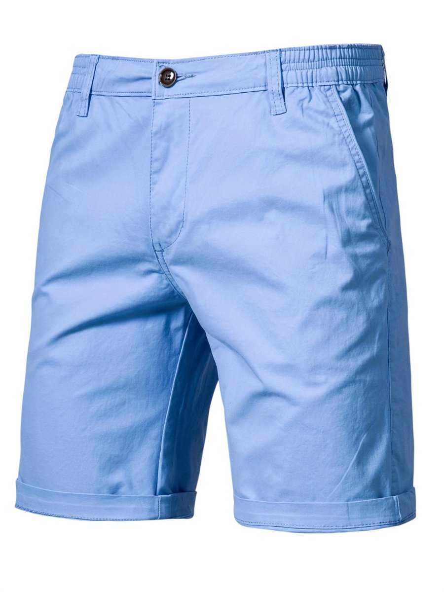Livano Korte Broek Heren Golfbroek Spijkerbroek met Zakken Volwassenen Jongens Shorts Lichtblauw