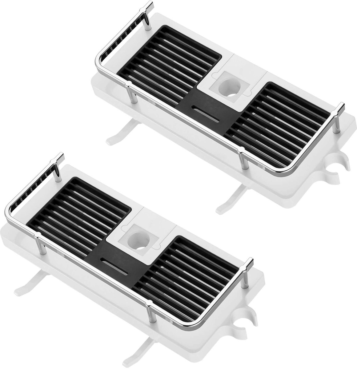 Ibenzoa® Kunststof Doucheplank met Twee Haken voor Installatie op Douchestang
