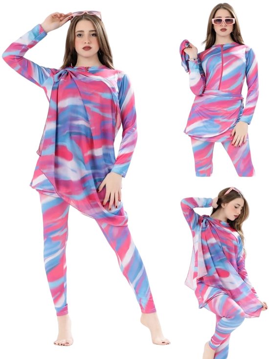 SIYA Swimwear SOUTH - COVERED - BURKINI - Bikini - hawthorn rose/donkerroze