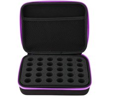 Essential Oils Carrying Case, 30 Bottles Aromatherapy Oil Storage Box Hard Shell EVA Holder Organizer Portable Protects Bag Shockproof Foam Insert with Handle for 5ml Bottle Travel Secure