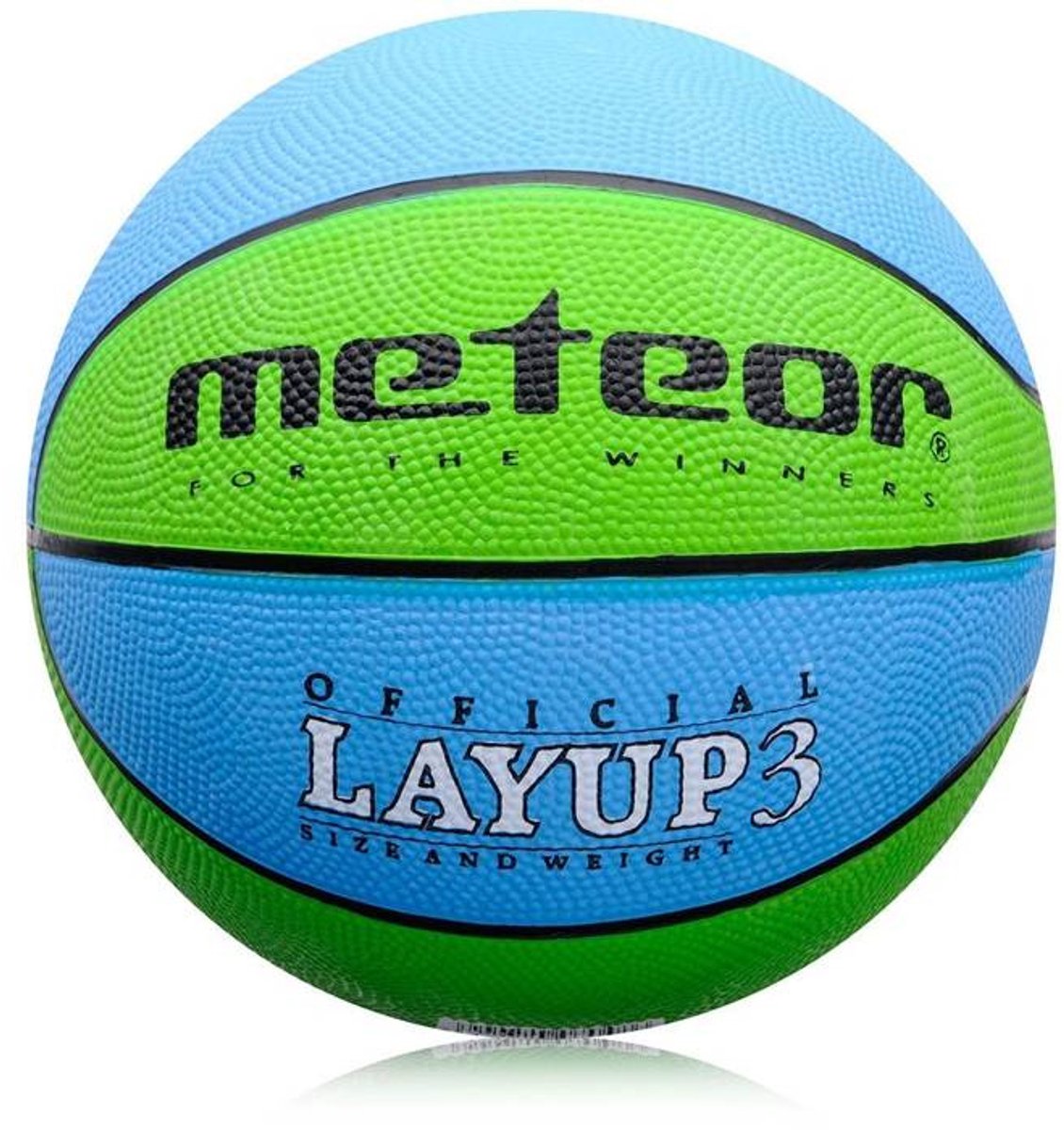Meteor Layup 3 - Basketbal - kleur blauw/groen