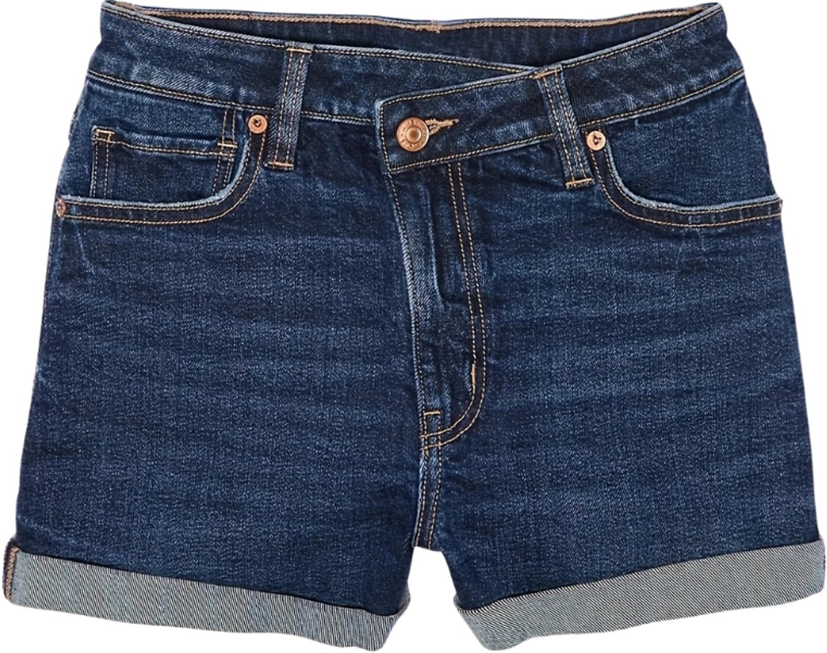 Nivard Korte Broek Dames Spijkerbroek met Zakken Volwassenen Jongens Shorts Donkerblauw