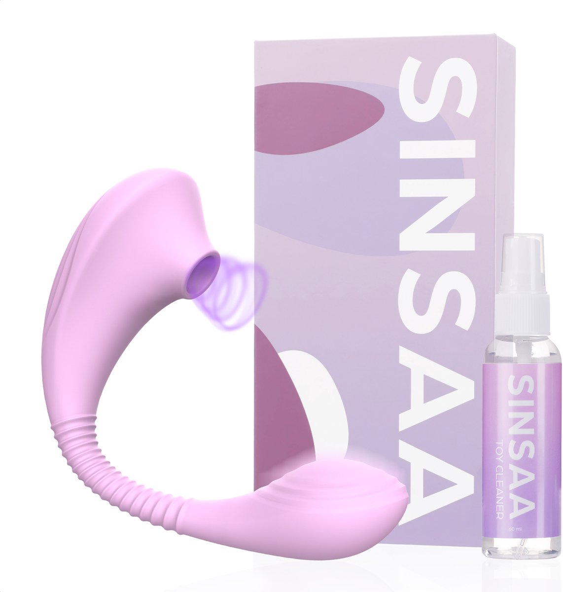Sinsaa Ivy Dual Action Vibrator - 10 Vibratiesnelheden - 7 Pulsatiestanden - Vibrators voor Vrouwen - Dildo Vibrator - Clitoris Stimulator - Sex Toys voor Koppels - Seksspeeltjes - Incl. Cleaningspray