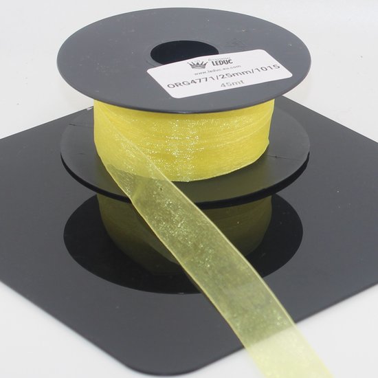 Satijn Dubbel Lint 40mm x 25 meter Donker Geel Krabbendam Kadoverpakking