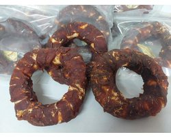 10x DierOKÉ - XXL kauwdonut met eend - hondensnack - kauwring met duck - graanvrij - glutenvrij - per stuk verpakt - natuurlijke hondensnacks