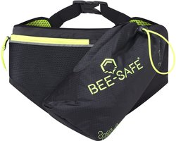Bee Safe Waistbelt ( excl. 500 ML bottle ) - heuptas - drinkgordel - one size - Black/Lime