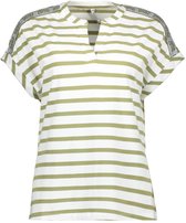 Zoso T-shirt Marit 252 0016-1250 White/green Dames Maat - XXL