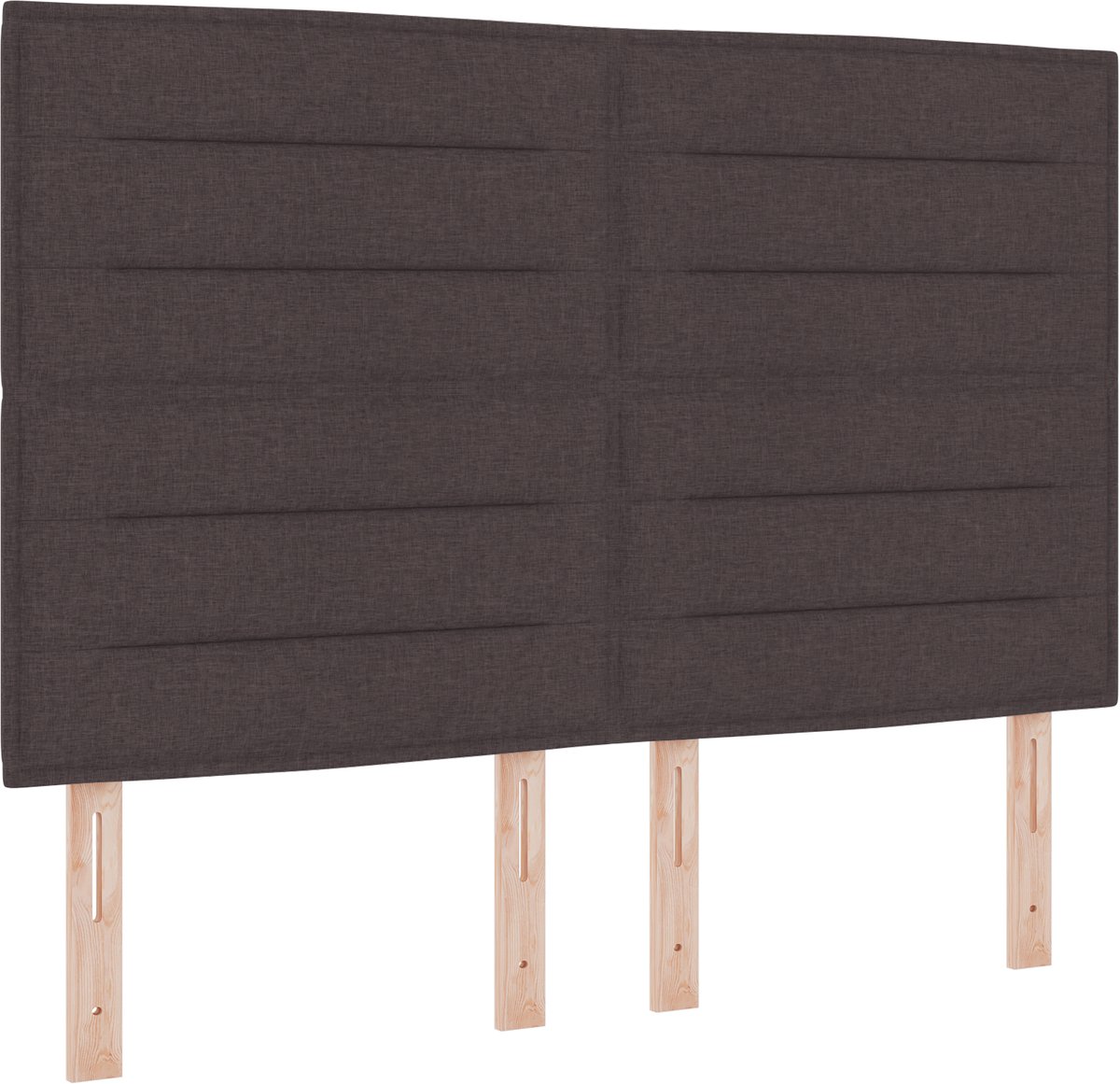 vidaXL Boxspring - bed - met - matras - Donkerbruin - 140 - x - 190 - cm - Stof