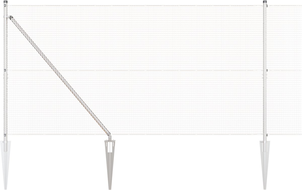 vidaXL - Gelast - Draadhek - met - Spikes - 25 - x - 1,4 - m - Gegalvaniseerd - staal - Mesh