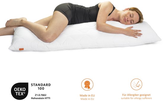 sleepling 40 x 145 cm zijslaper kussen–wit