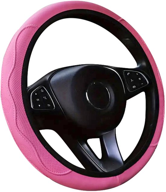 Duories Stuurhoes glitter, bling stuurhoes glanzend kleurrijke auto stuurhoes autodecoratie accessoires voor vrouwen dames meisjes accessoires, rood
