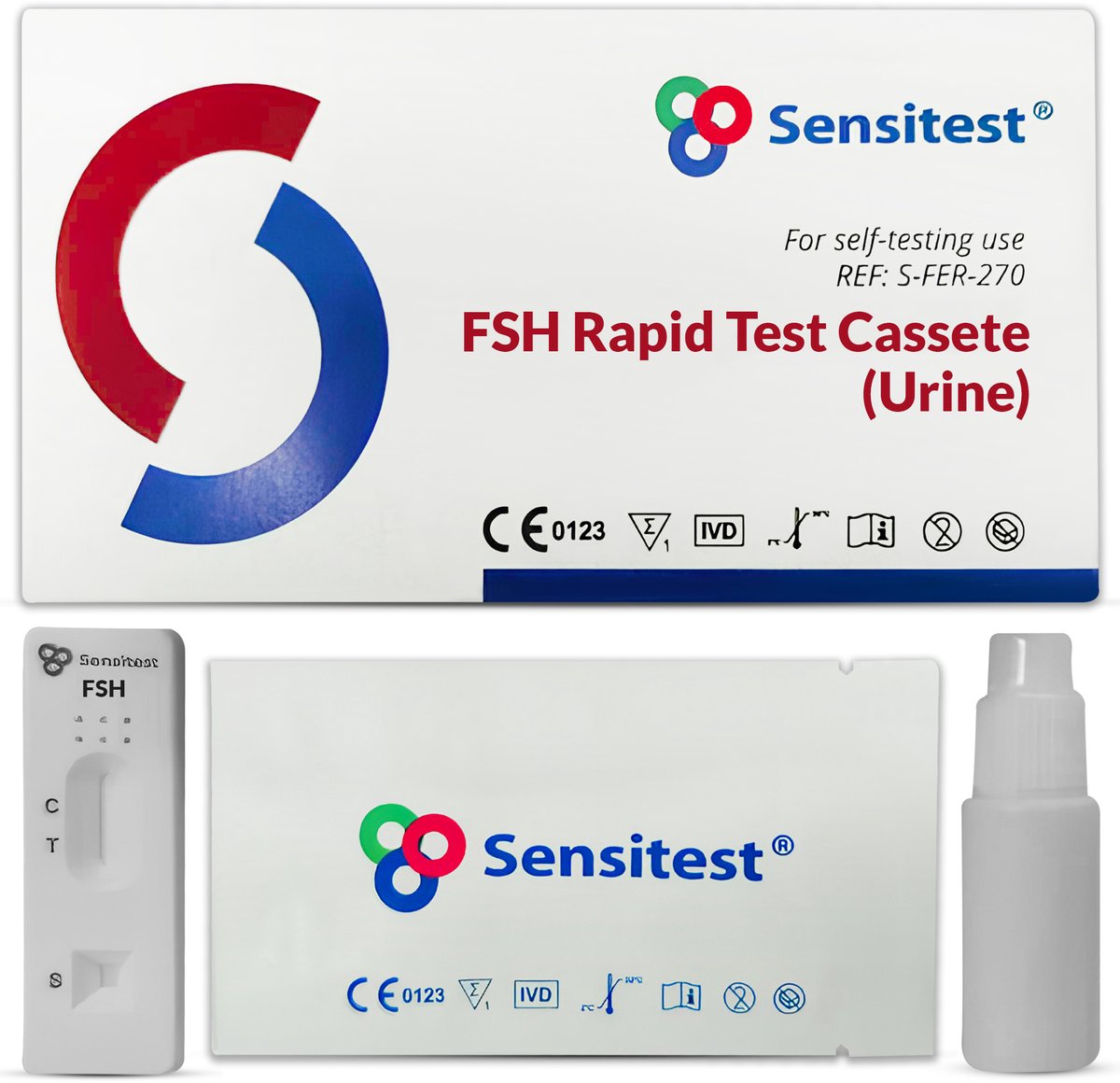 Goedkoopste FSH Sneltest – Zelftest voor Menopauze – Binnen 3 minuten resultaat – Eenvoudig thuis te gebruiken – 2 Stuks