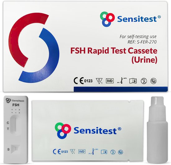 FSH Sneltest – Zelftest voor Menopauze – Binnen 3 minuten resultaat – Eenvoudig thuis te gebruiken – 2 Stuks