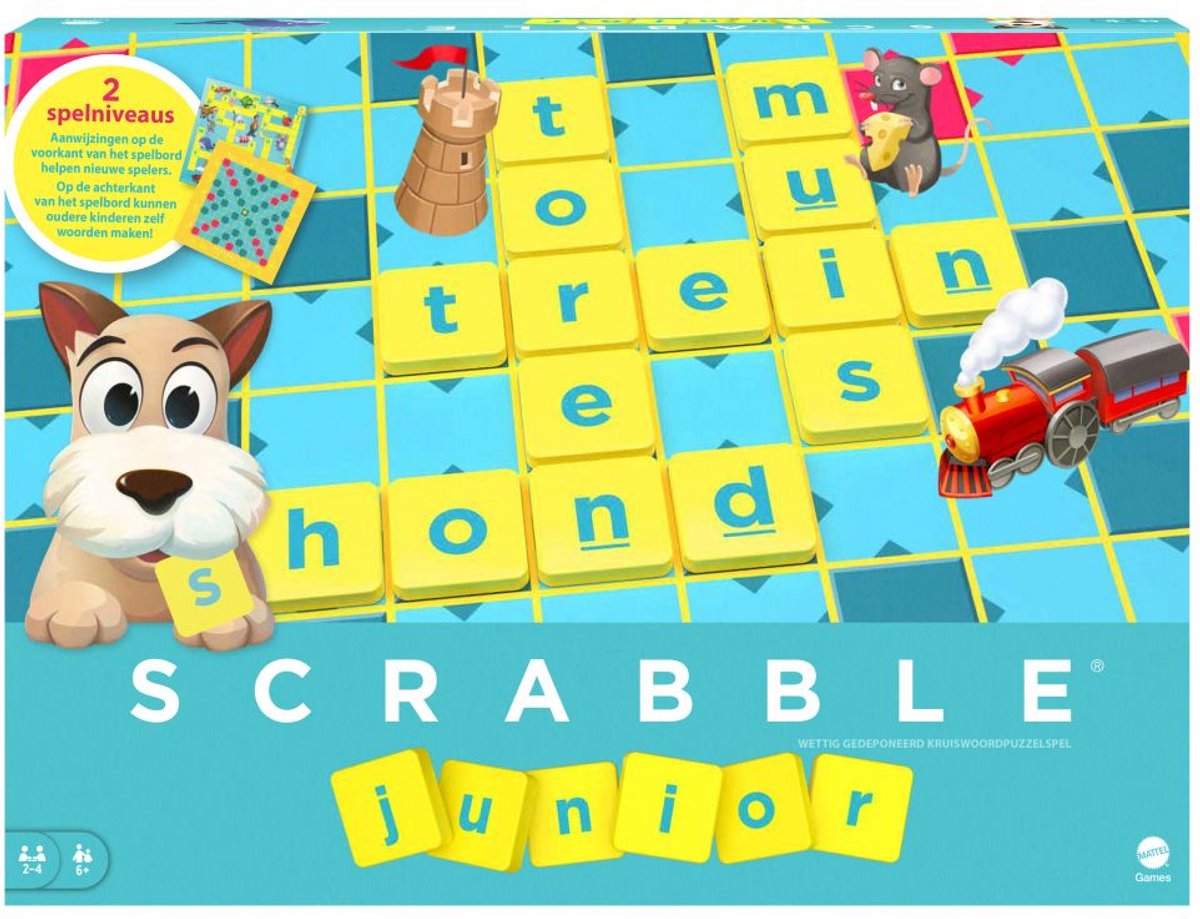 Mattel Games Scrabble Junior - Familie bordspel - Nederlandse editie — afbeelding 18