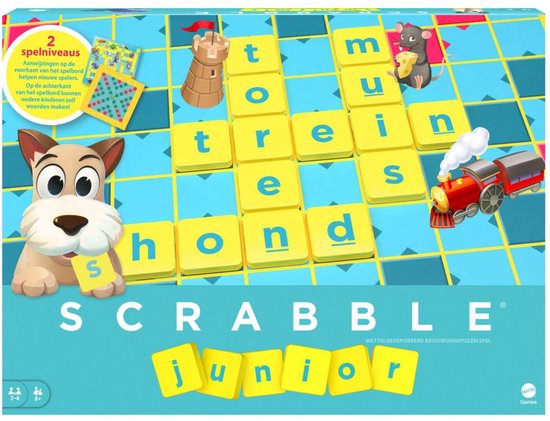 Mattel Games Scrabble Junior - Familie bordspel - Nederlandse editie