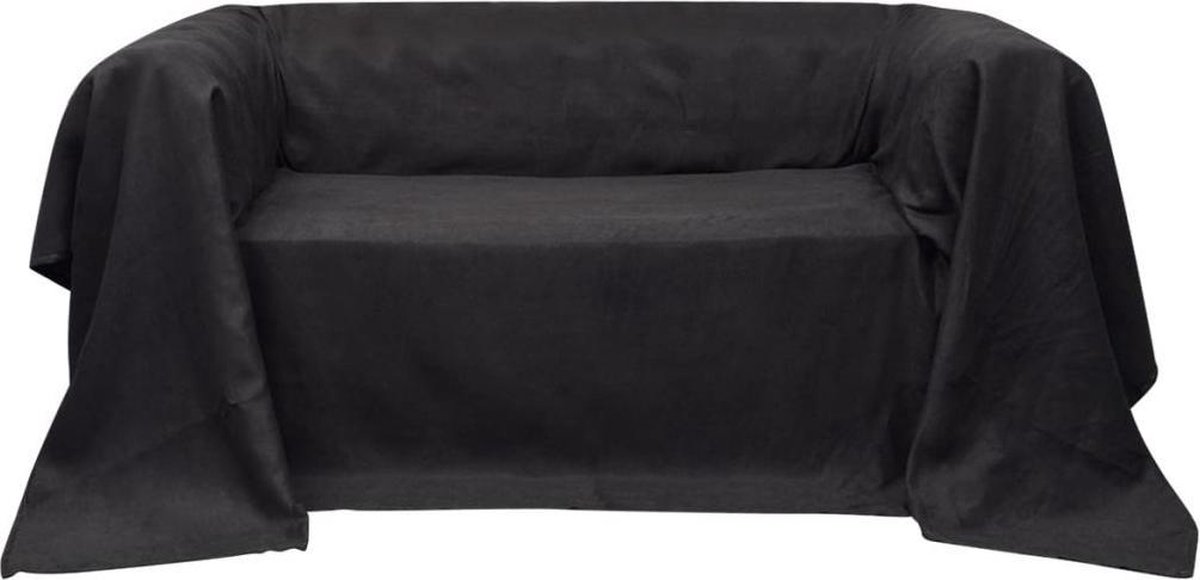vidaXL Bankhoes - 140x210 - cm - microsuède - antraciet
