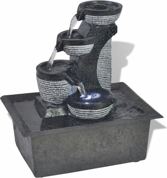 vidaXL - Binnenfontein - met - LED-verlichting - polyresin
