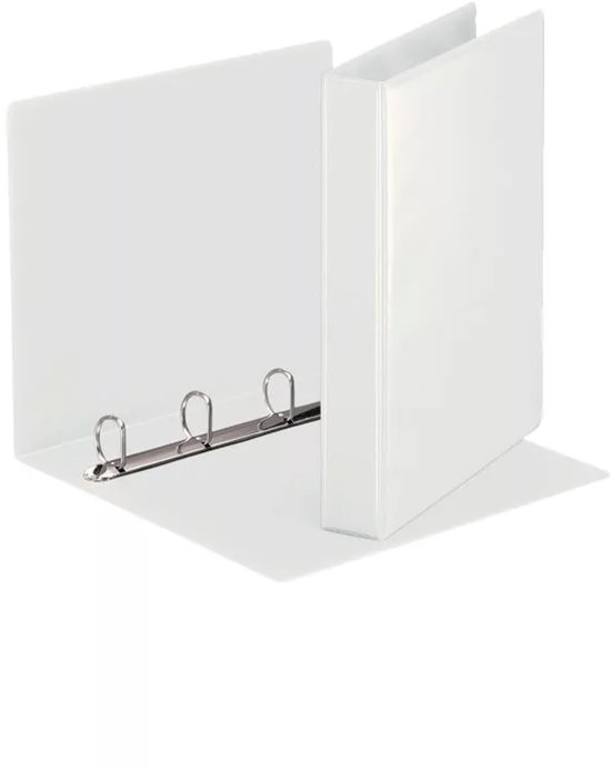Open witte ringband met 3 ringen. Wit op wit.