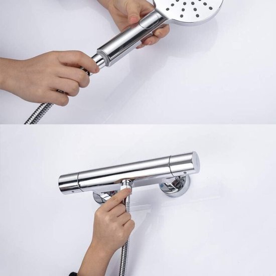 Flexible de douche universel (G1/2", 1,5 m) - flexible de douche anti-pliage - acier inoxydable - chrome
