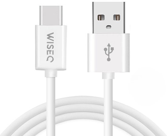 USB naar USB C Kabel geschikt voor Samsung en iPhone Oplaadkabel USB C – Fast Charge – Datakabel – 1 Meter - Wit