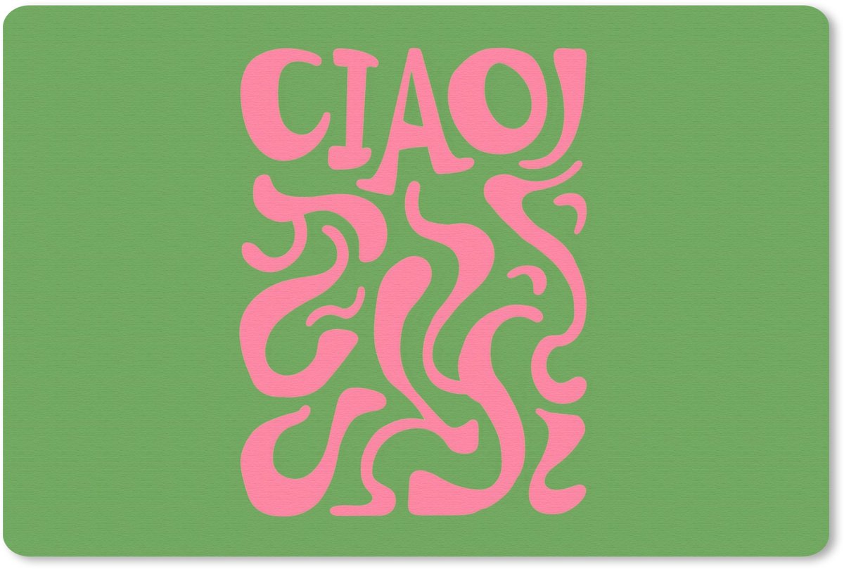 Muismat 27x18 cm - Mousepad Abstract - Roze - Ciao - Vormen - Muismatten