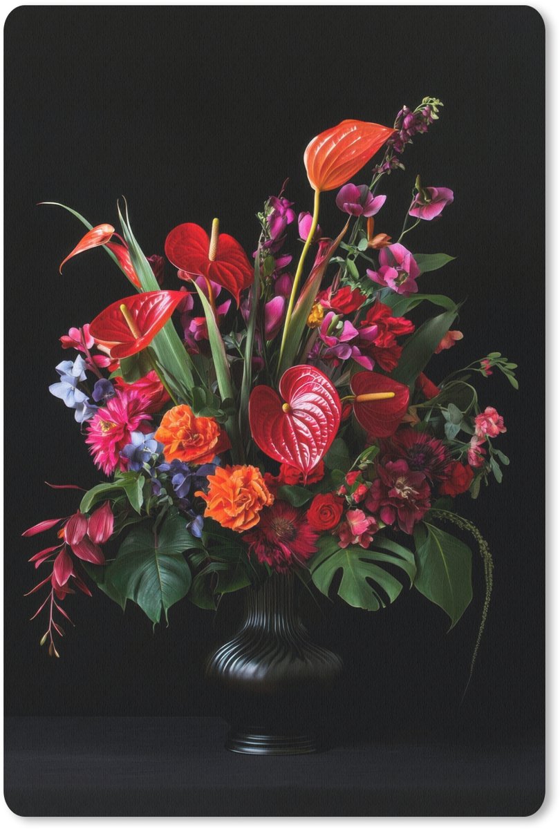 Muismat 18x27 cm - Mousepad Bloemen - Boeket - Sierlijk - Muismatten