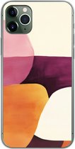 Telefoonhoesje Geschikt voor iPhone 11 Pro Max hoesje - Vormen - Abstract - Kleurrijk - Siliconen Telefoonhoesje Telefoonhoesje