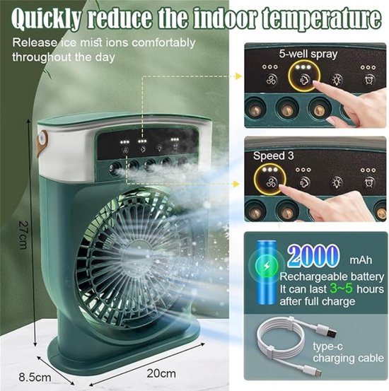 2024 superventas ventilador de mano Circular de aire recargable para exteriores 2024 superventas ventilador de mano Circular de aire recargable para exteriores